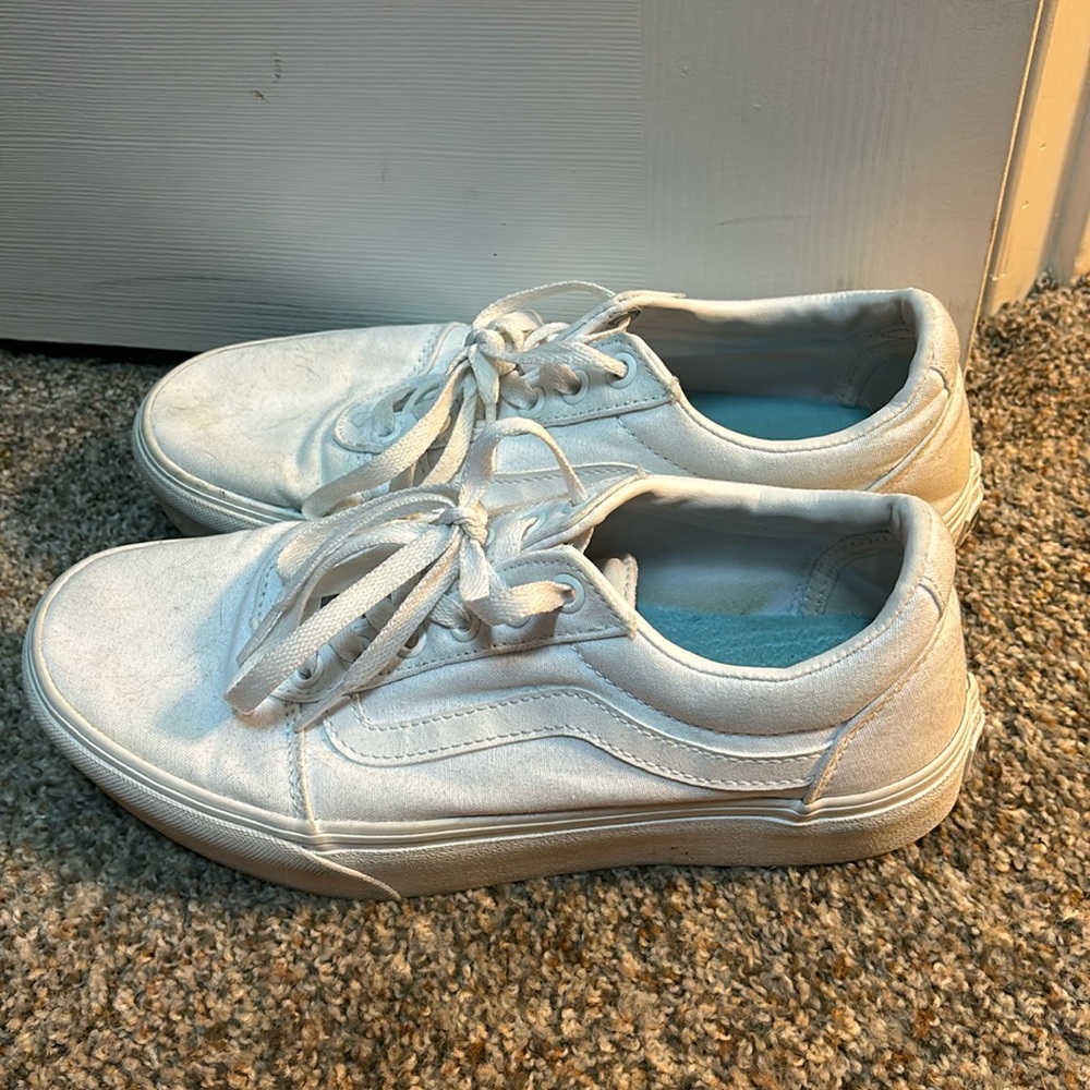 Vans White on White sneakers